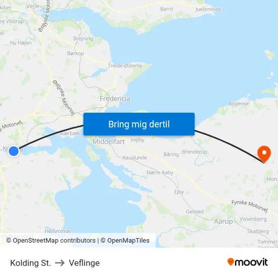 Kolding St. to Veflinge map