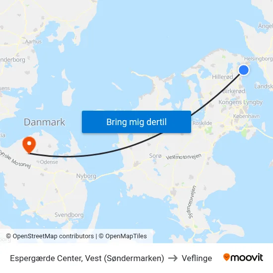 Espergærde Center, Vest (Søndermarken) to Veflinge map
