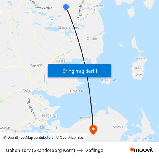 Galten Torv (Skanderborg Kom) to Veflinge map