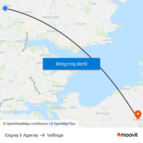 Engvej V Agervej to Veflinge map
