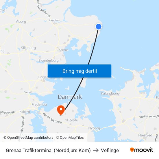 Grenaa Trafikterminal (Norddjurs Kom) to Veflinge map