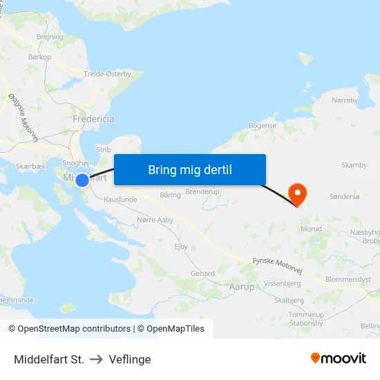 Middelfart St. to Veflinge map