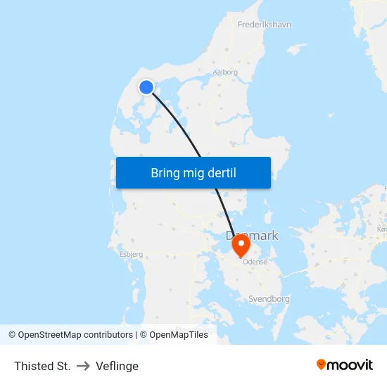 Thisted St. to Veflinge map