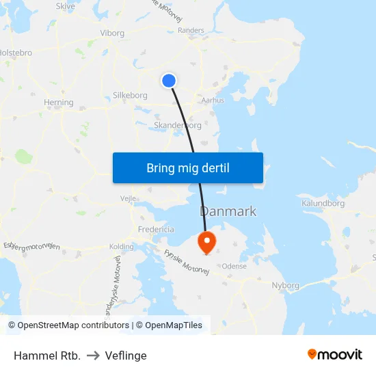 Hammel Rtb. to Veflinge map