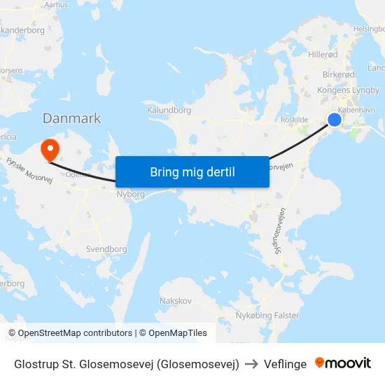 Glostrup St. Glosemosevej (Glosemosevej) to Veflinge map