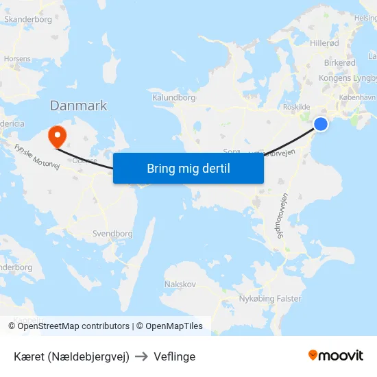 Kæret (Nældebjergvej) to Veflinge map