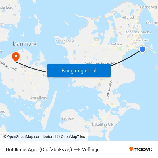 Holdkærs Ager (Oliefabriksvej) to Veflinge map