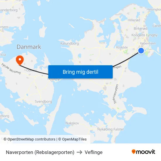 Naverporten (Rebslagerporten) to Veflinge map