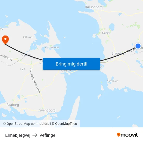 Elmebjergvej to Veflinge map