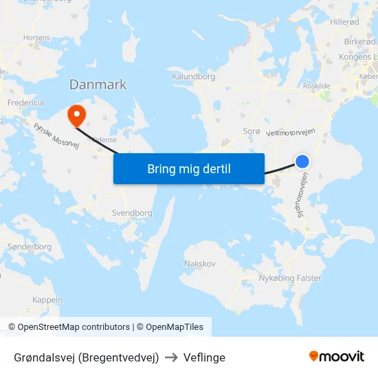 Grøndalsvej (Bregentvedvej) to Veflinge map