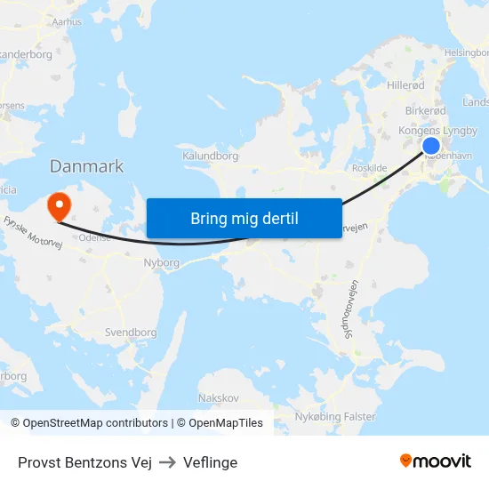 Provst Bentzons Vej to Veflinge map