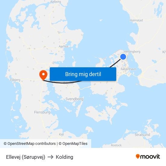 Ellevej (Sørupvej) to Kolding map