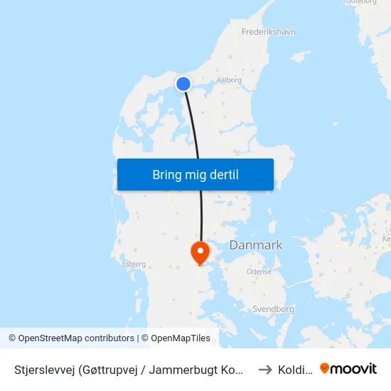 Stjerslevvej (Gøttrupvej / Jammerbugt Kommune) to Kolding map