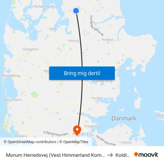 Morum Herredsvej (Vest Himmerland Komm.) to Kolding map
