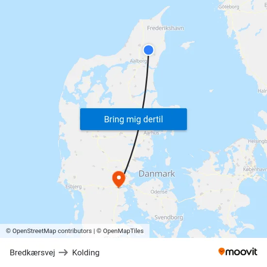 Bredkærsvej to Kolding map