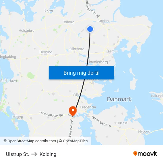 Ulstrup St. to Kolding map