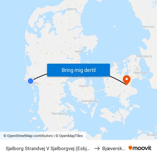 Sjelborg Strandvej V Sjelborgvej (Esbjerg) to Bjæverskov map