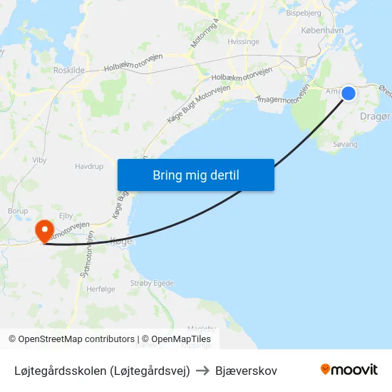 Løjtegårdsskolen (Løjtegårdsvej) to Bjæverskov map