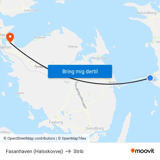 Fasanhaven (Halsskovvej) to Strib map