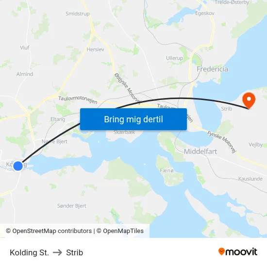 Kolding St. to Strib map