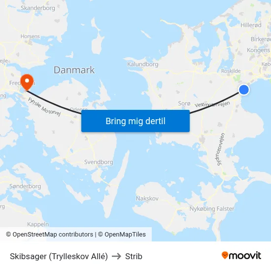 Skibsager (Trylleskov Allé) to Strib map