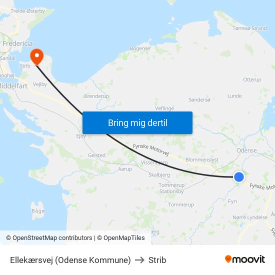 Ellekærsvej (Odense Kommune) to Strib map
