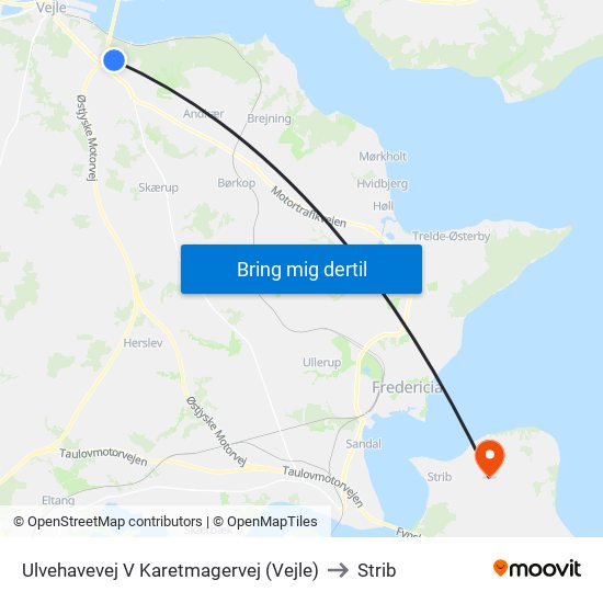 Ulvehavevej V Karetmagervej (Vejle) to Strib map