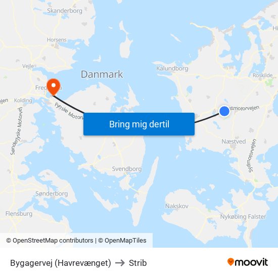 Bygagervej (Havrevænget) to Strib map