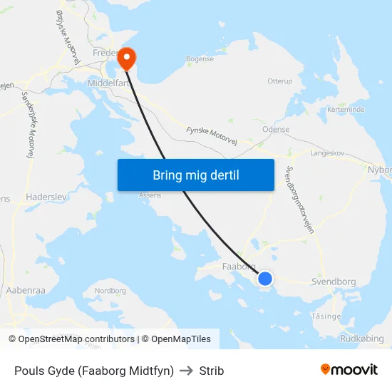 Pouls Gyde (Faaborg Midtfyn) to Strib map