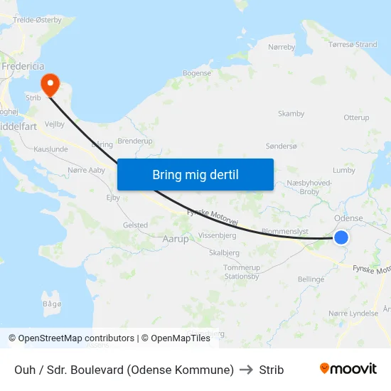 Ouh / Sdr. Boulevard (Odense Kommune) to Strib map