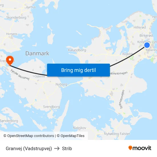 Granvej (Vadstrupvej) to Strib map