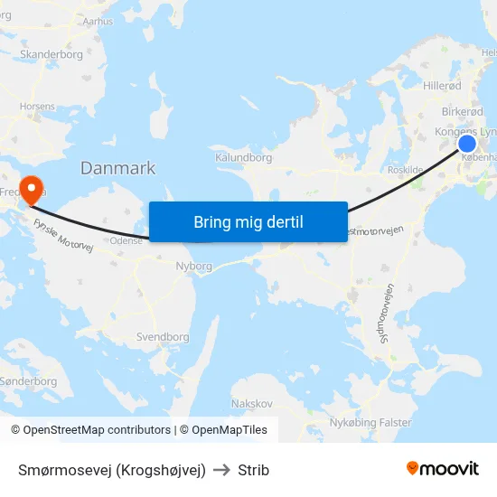 Smørmosevej (Krogshøjvej) to Strib map
