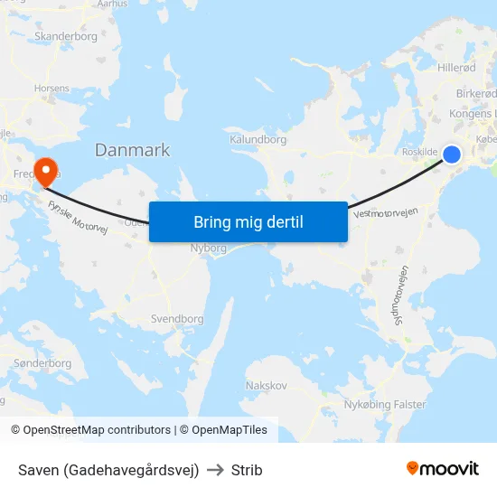 Saven (Gadehavegårdsvej) to Strib map