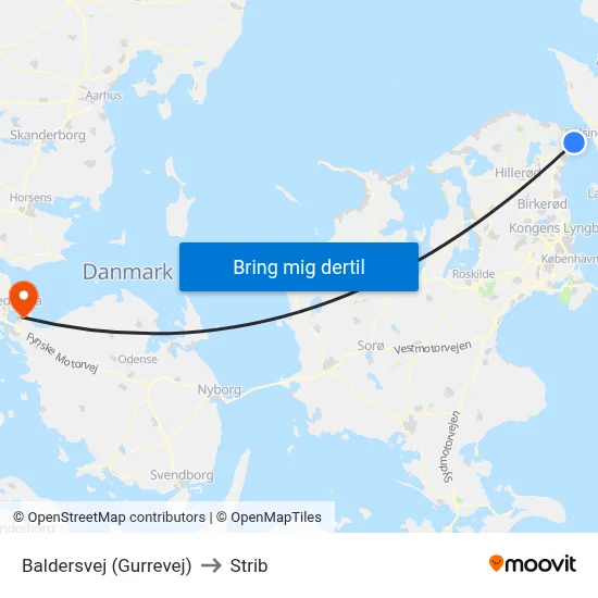 Baldersvej (Gurrevej) to Strib map