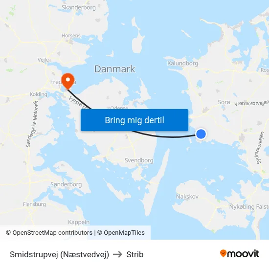 Smidstrupvej (Næstvedvej) to Strib map
