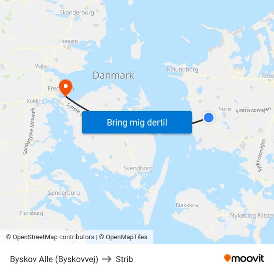 Byskov Alle (Byskovvej) to Strib map