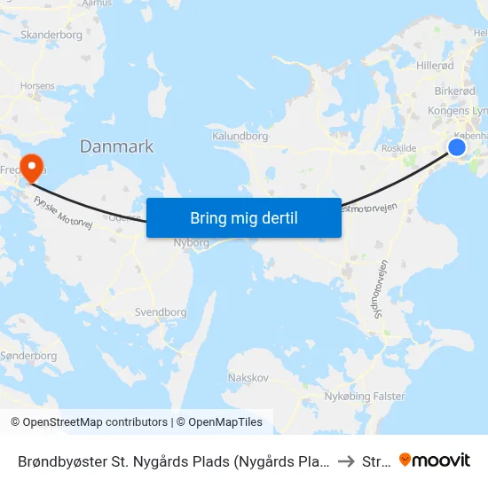 Brøndbyøster St. Nygårds Plads (Nygårds Plads) to Strib map