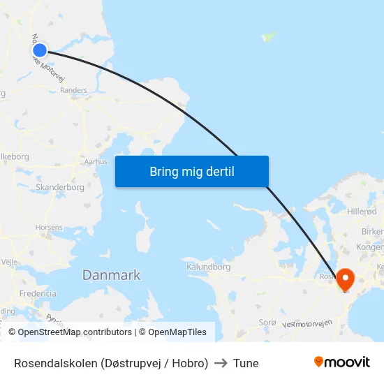 Rosendalskolen (Døstrupvej / Hobro) to Tune map