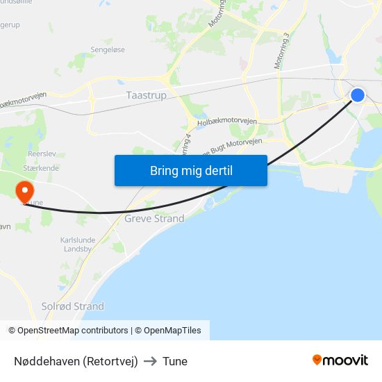 Nøddehaven (Retortvej) to Tune map