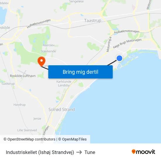 Industriskellet (Ishøj Strandvej) to Tune map