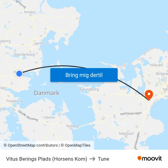 Vitus Berings Plads (Horsens Kom) to Tune map