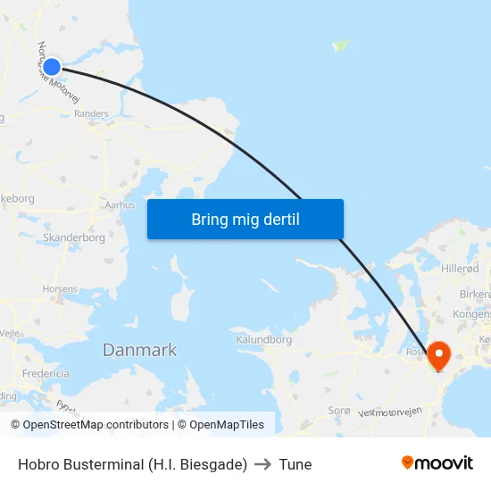 Hobro Busterminal (H.I. Biesgade) to Tune map