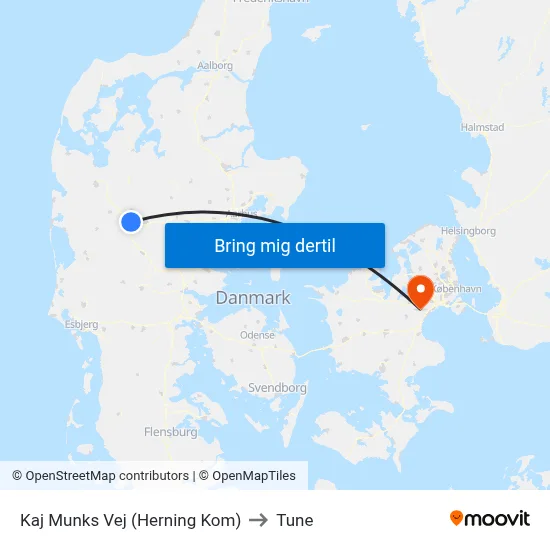 Kaj Munks Vej (Herning Kom) to Tune map