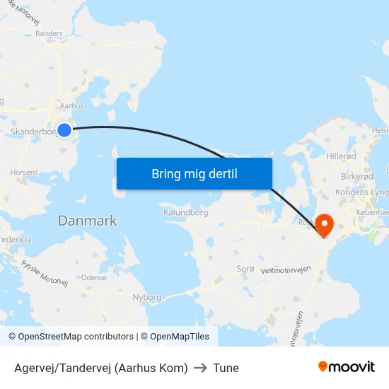 Agervej/Tandervej (Aarhus Kom) to Tune map