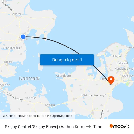 Skejby Centret/Skejby Busvej (Aarhus Kom) to Tune map