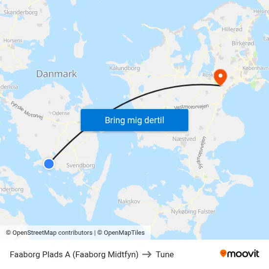 Faaborg Plads A (Faaborg Midtfyn) to Tune map