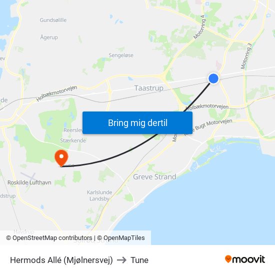 Hermods Allé (Mjølnersvej) to Tune map