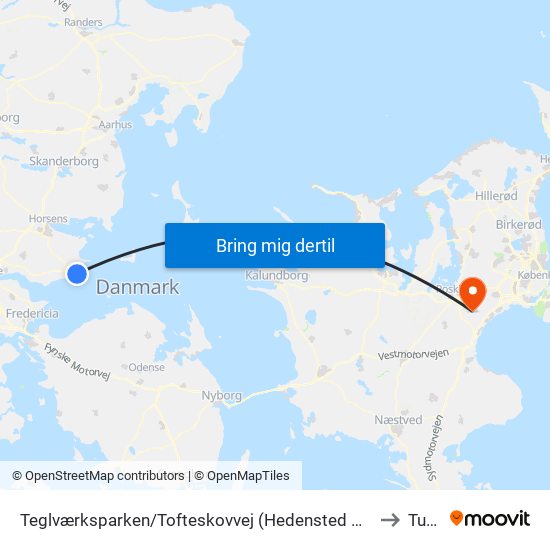 Teglværksparken/Tofteskovvej (Hedensted Kom) to Tune map
