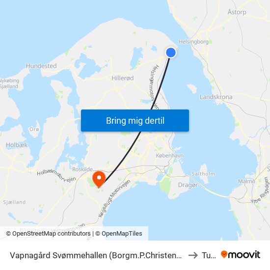 Vapnagård Svømmehallen (Borgm.P.Christensens Vej) to Tune map