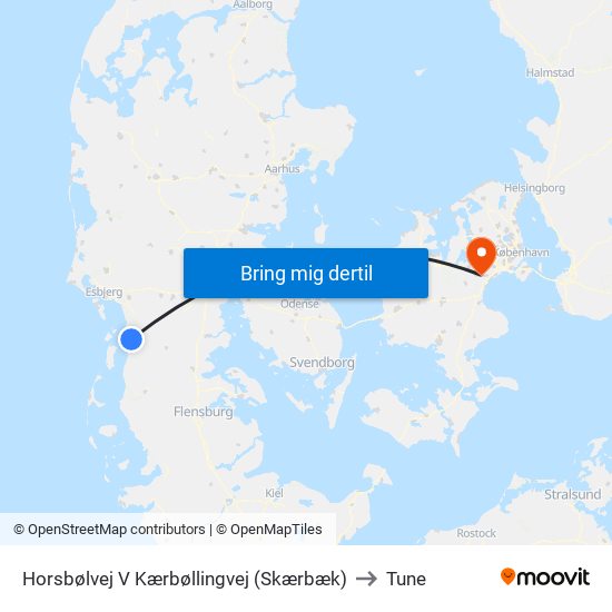 Horsbølvej V Kærbøllingvej (Skærbæk) to Tune map